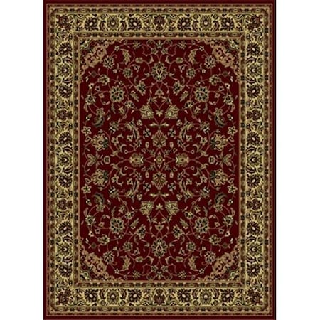 Radici Usa Inc Radici 953-1315-BURGUNDY Castello Rectangular Burgundy Traditional Italy Area Rug; 6 ft. 7 in. W x 9 ft. 6 in. H 953/1315/BURGUNDY